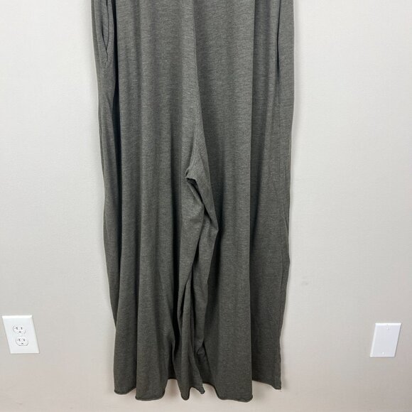 Natural Life jumpsuit Womens One Size Gray Green Wide Leg V-neck Pockets Comfy - Picture 8 of 15